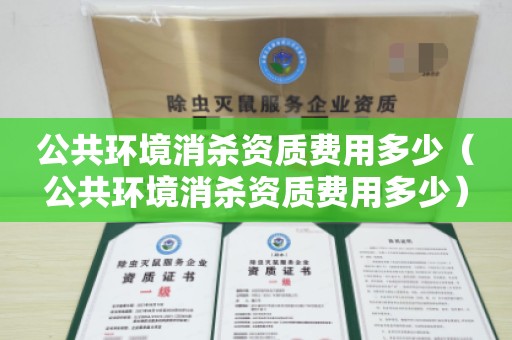 公共环境消杀资质费用多少（公共环境消杀资质费用多少）